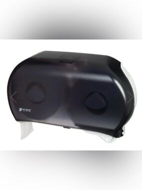 San Jamar Black Twin Roll Toilet Paper Dispenser